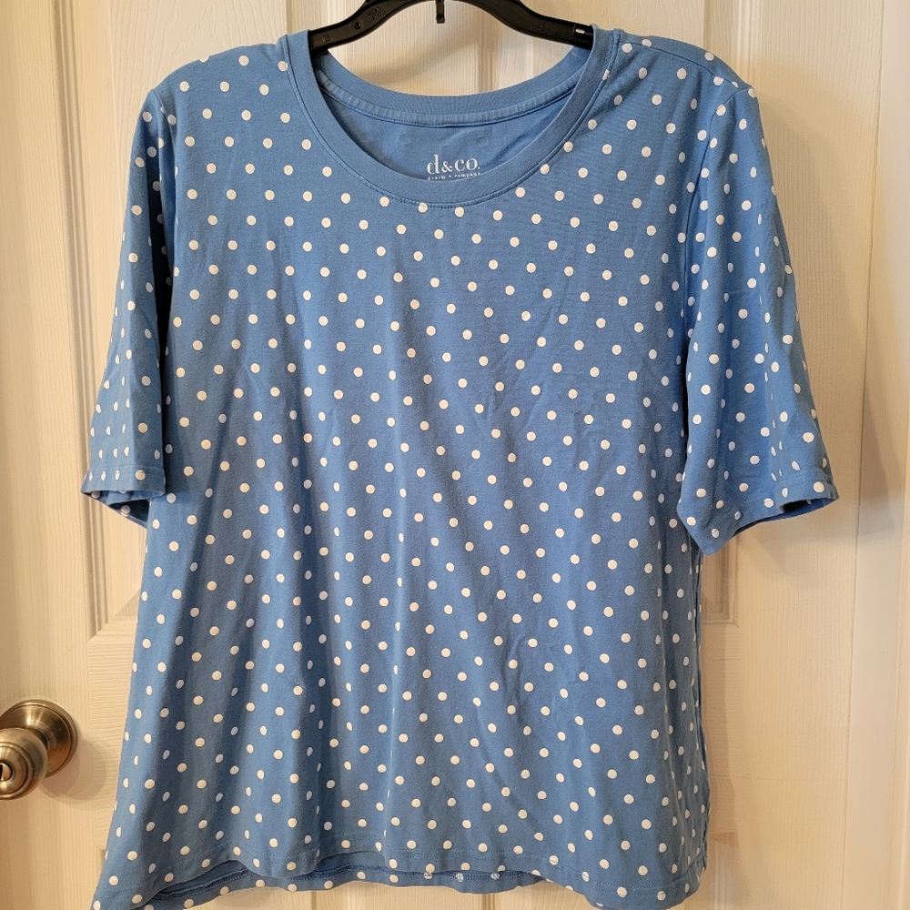 Denim & Co Polka Dot Top